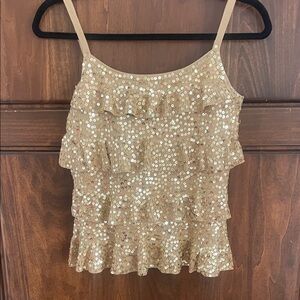 INC International Concepts Gold Sequin Camisole